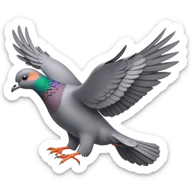 pigeon flying sticker