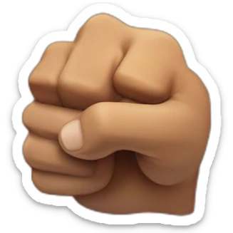 Fist bump with explosion sticker