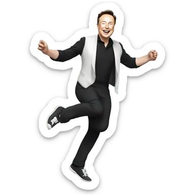 elon musk happy dance sticker