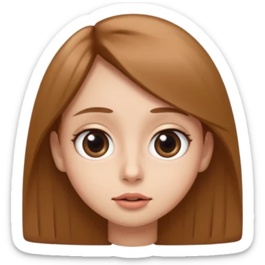 Big eyes and a straight line mouth sticker