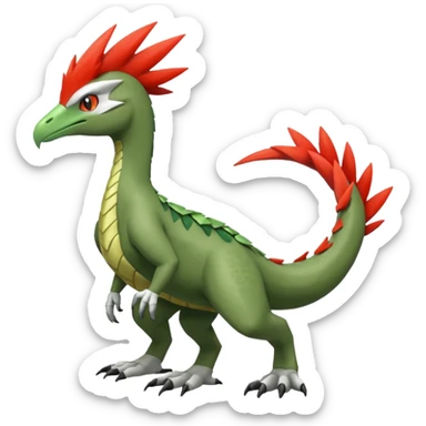 Sceptile-Blaziken-Silvally-fusion sticker