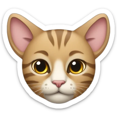 Gato con orejas de elefante sticker