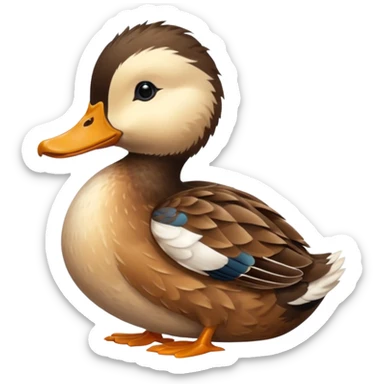 baby Northern Shoveller duck sticker
