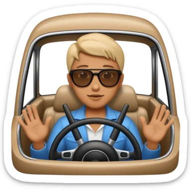 driving begind the wheel sticker