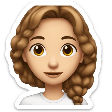 Fille de 1m52 métisse cheuveux longs brun yeux marron sticker