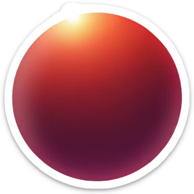 Solar eclipse with red sky sticker
