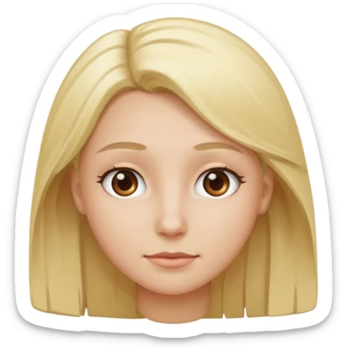 la persona con los ojos grises y el pelo rubio sticker