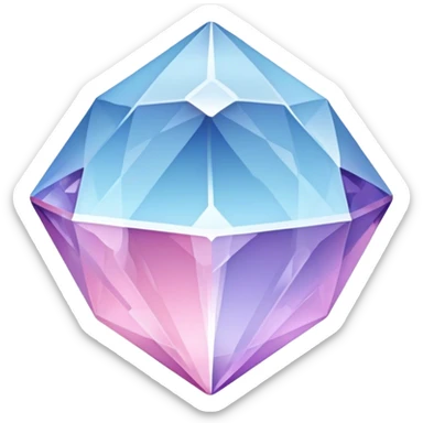 Pastel-blue-purple-pink crystal-gem sticker