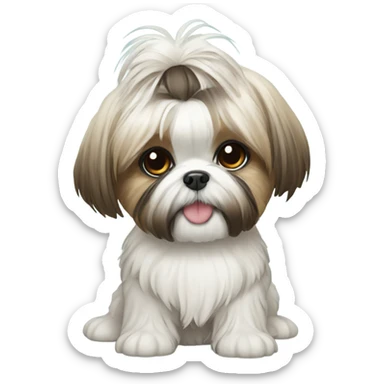 Shih tzu girl with a Noé  sticker