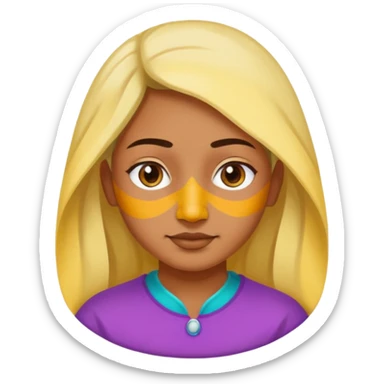 Paint on only nose, half body, ellipse shape face. sticker