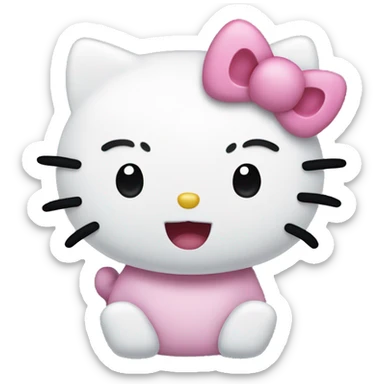 hello kitty mewing sticker