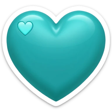 Teal heart with Alana wording sticker