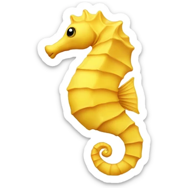 A yellow seahorse sticker