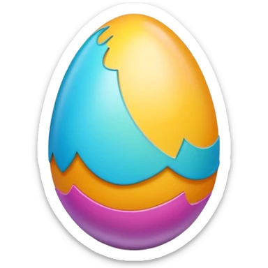Easter egg colorful sticker