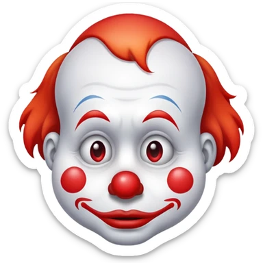 sad Clown face sticker