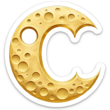 Create a emoji hidden S in moon surface moon colour golden and not face moon and s hidden but view  sticker