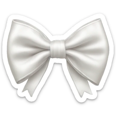 white satin bow sticker
