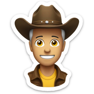 Cowboy tipping his hat sticker