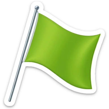 Lime Green triangle flag sticker