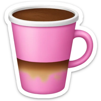 Pink coffee sticker