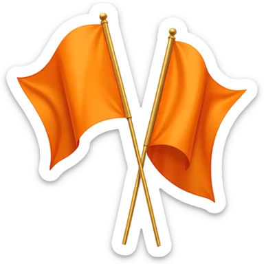 Double triangular orenge Flag sticker