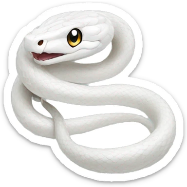 White snake with diamond  sticker
