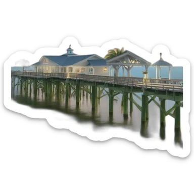 the pier in the city of st petersburg florida sticker