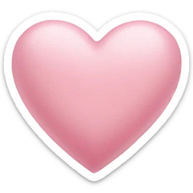 light pink heart sticker