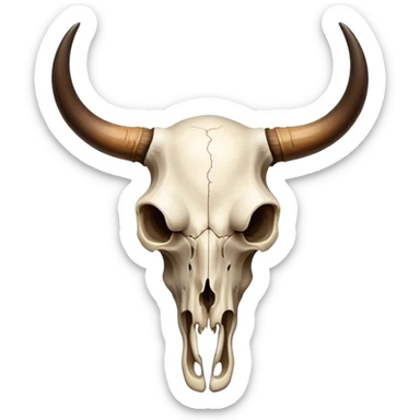 Longhorn animal skull sticker