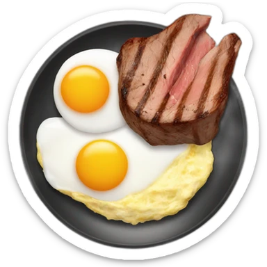 steak and eggs sticker