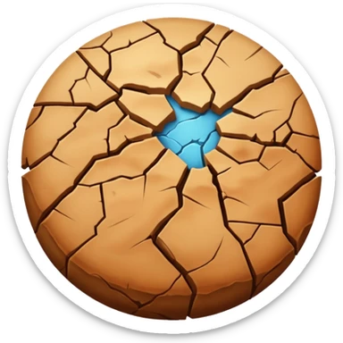 Earth with no water sticker