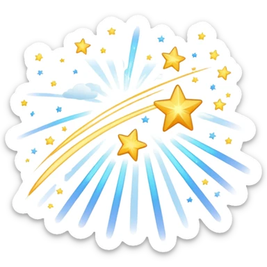 shooting stars sticker