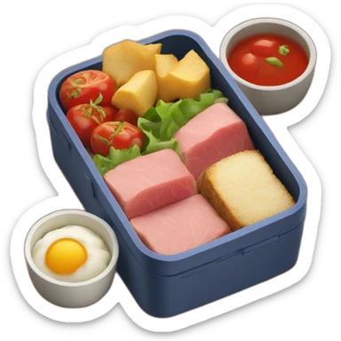 bento box on the theme of pork Rosso  sticker