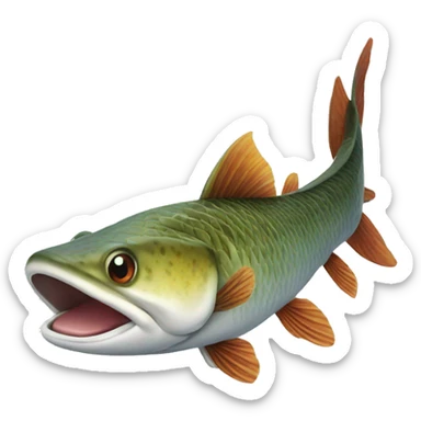 Gar fish sticker