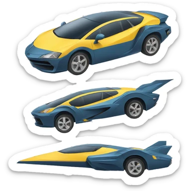 Coche deportivo volador sticker