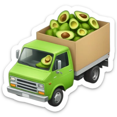 a guacamole on a truck sticker