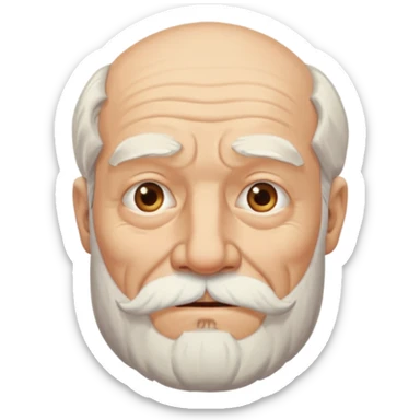 biblical old man white beard sticker