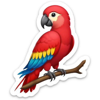 Ruby parrot sticker