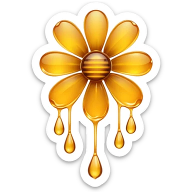 Flowers made out of honey sticker