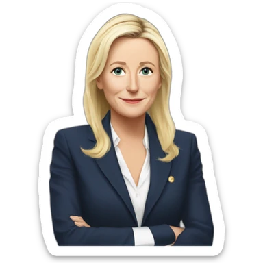 marine lepen sur emanuel macron sticker
