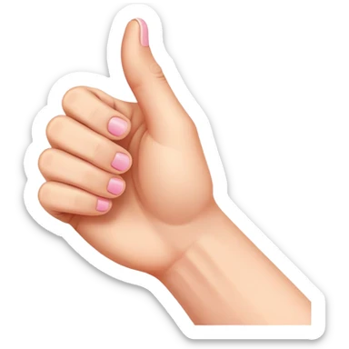 Hand in fist with pinky finger raised sticker
