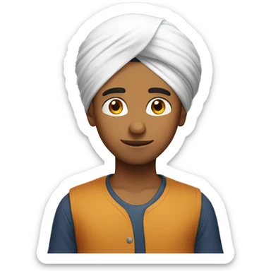 hands on head sikh boy sticker
