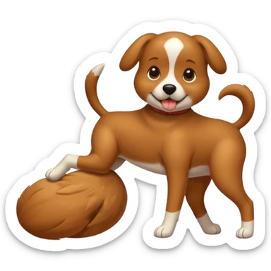 dog humping leg sticker