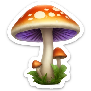 Happy magic mushroom sticker