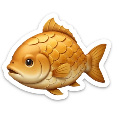 Fish-shaped bun sticker