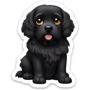 Full Black Havaneser dog sticker