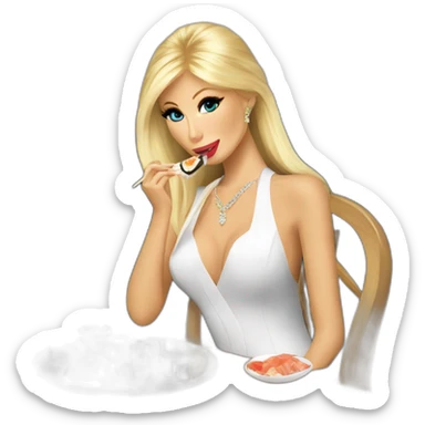 Paris hilton eating sushis sticker
