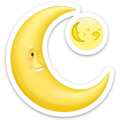 The crescent moon sticker