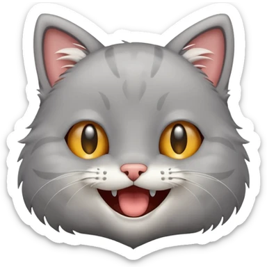 A little cat laughed until tears streamed down its face sticker