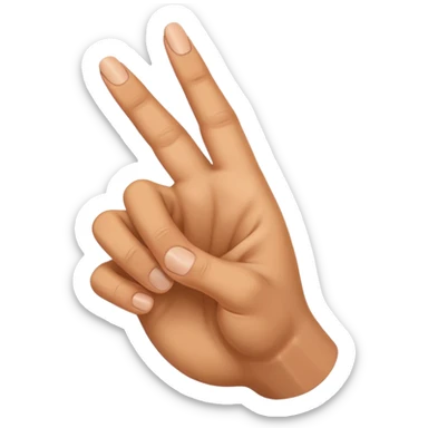 Twist to the side and bend the finger sticker